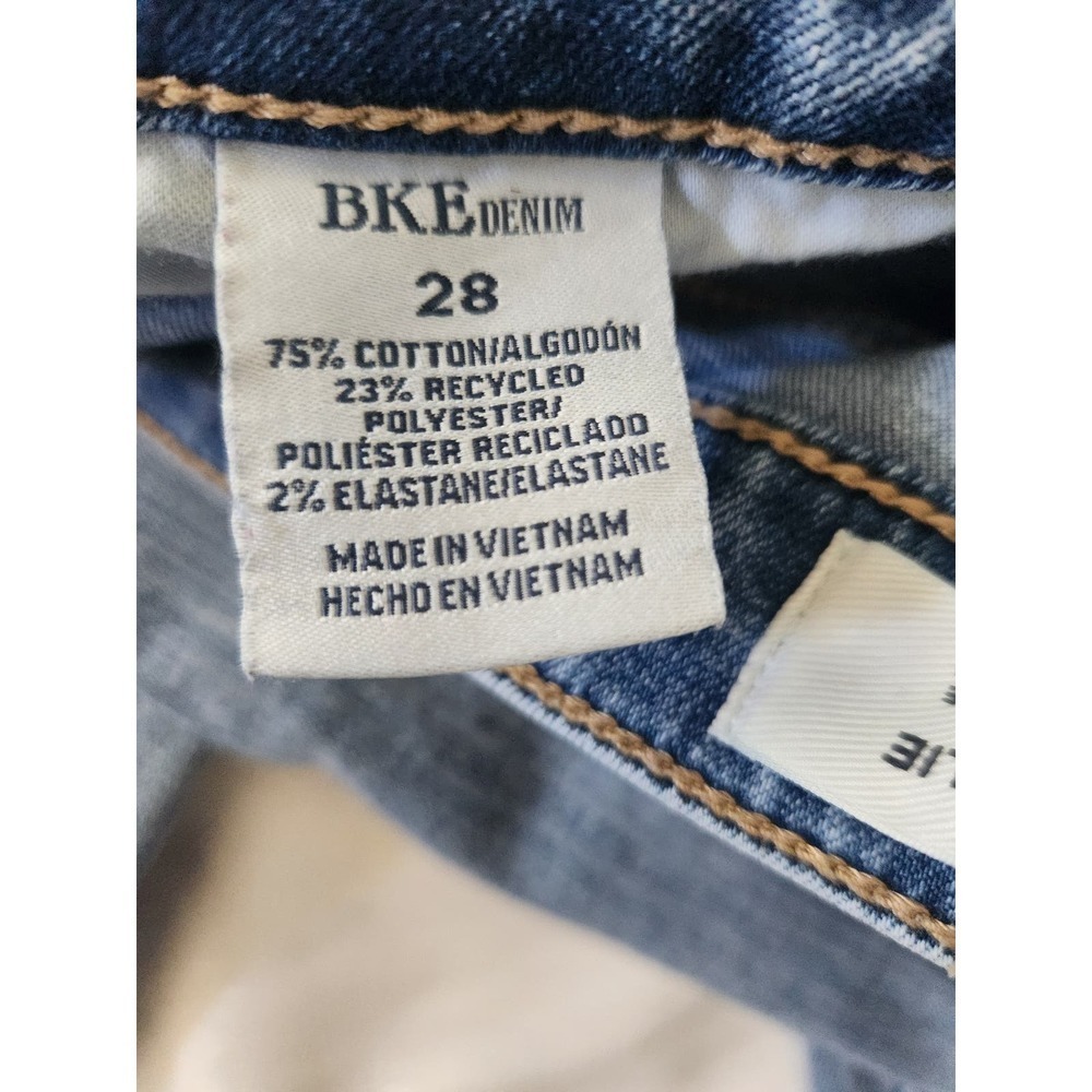 BKE Ellie High Rise Mom Jean Sz 28 straight leg pockets medium wash classic - Picture 6 of 9